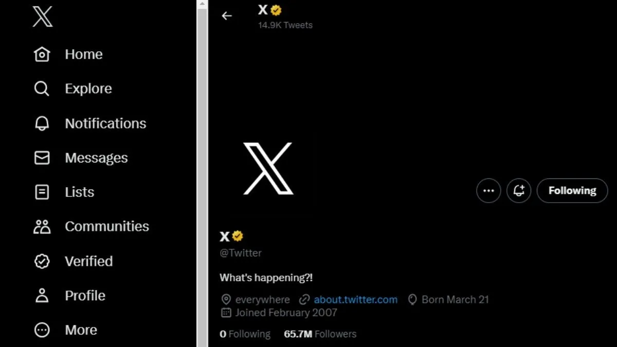 Giao diện trang web X.com (Twitter) 2026 – đăng nhập trên trình duyệt